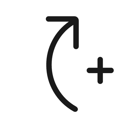 Switch access shortcut add rounded icon, rounded style, from Material Symbols Light