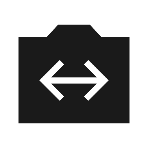 Switch camera sharp icon, sharp-cornered style, from Material Symbols Light
