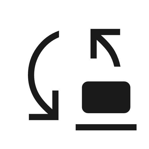 Sync desktop icon, solid style, from Material Symbols Light