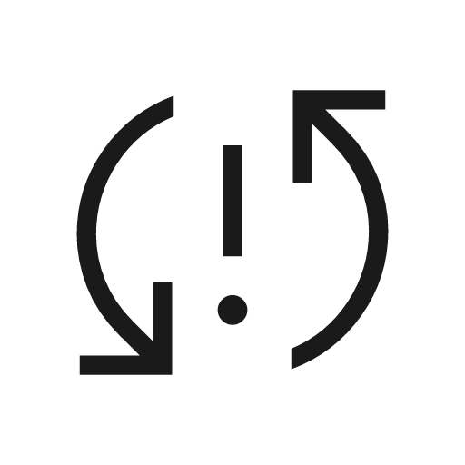 Sync problem icon, solid style, from Material Symbols Light