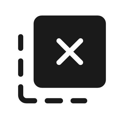 Tab close inactive rounded icon, rounded style, from Material Symbols Light