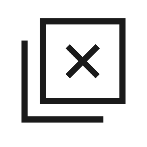 Tab close outline sharp icon, sharp-cornered style, from Material Symbols Light
