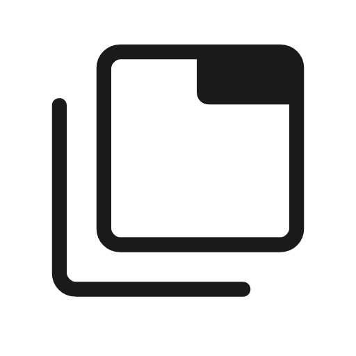 Tab group outline rounded icon, rounded style, from Material Symbols Light
