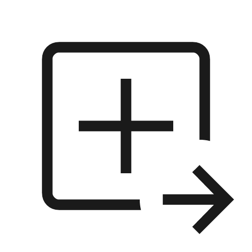 Tab new right outline icon, outline style, from Material Symbols Light