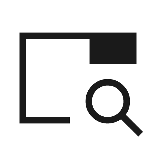 Tab search outline sharp icon, sharp-cornered style, from Material Symbols Light