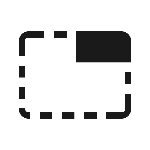 Tab unselected icon, solid style, from Material Symbols Light