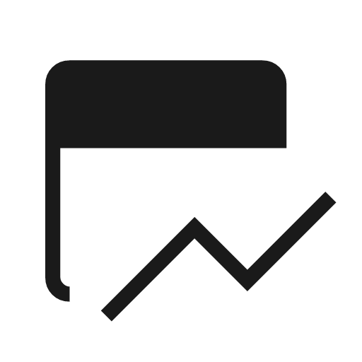 Table chart view icon, solid style, from Material Symbols Light
