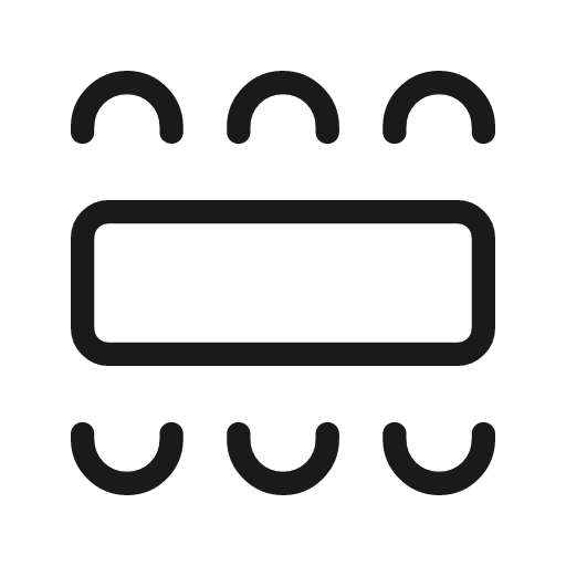 Table large outline rounded icon, rounded style, from Material Symbols Light