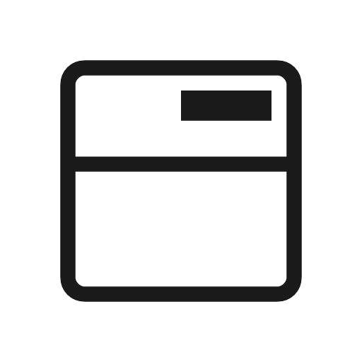 Tabs outline icon, outline style, from Material Symbols Light