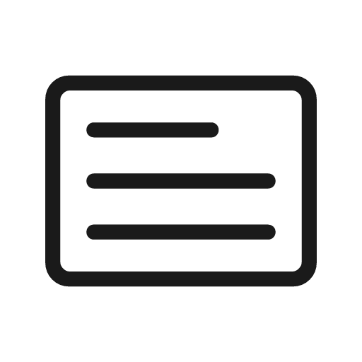 Text ad outline rounded icon, rounded style, from Material Symbols Light