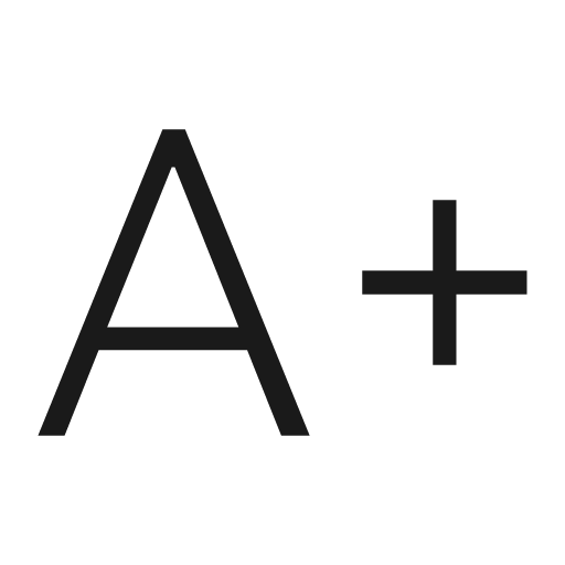 Text increase icon, solid style, from Material Symbols Light