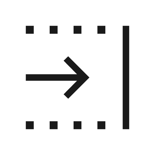 Text select jump to end icon, solid style, from Material Symbols Light
