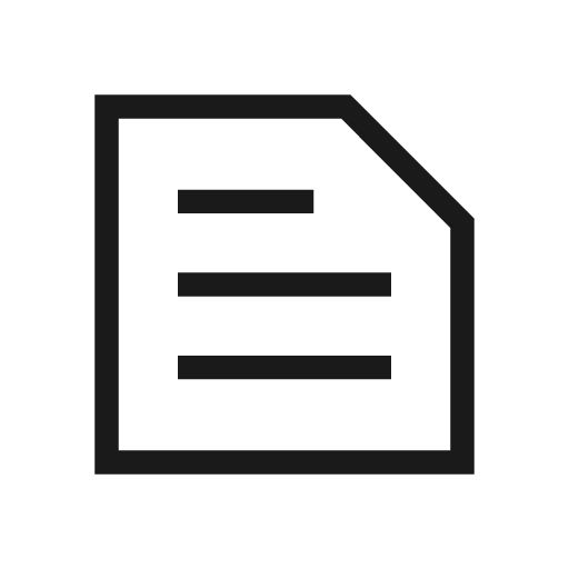 Text snippet outline sharp icon, sharp-cornered style, from Material Symbols Light