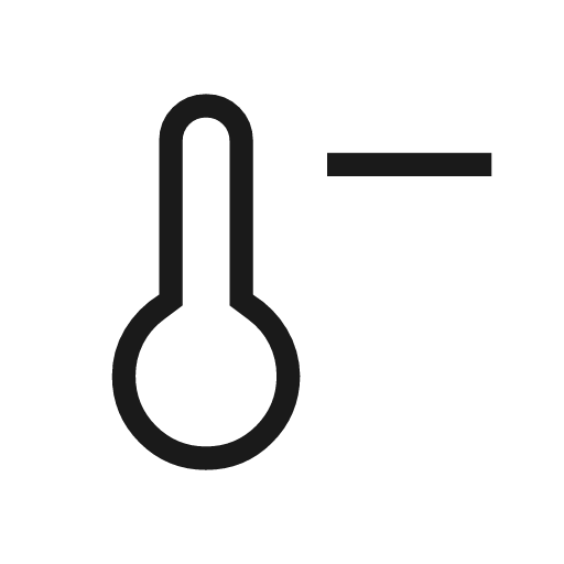 Thermometer loss outline icon, outline style, from Material Symbols Light