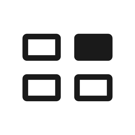 Tile small outline rounded icon, rounded style, from Material Symbols Light