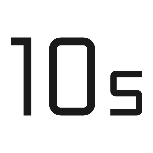 Timer 10 select icon, solid style, from Material Symbols Light