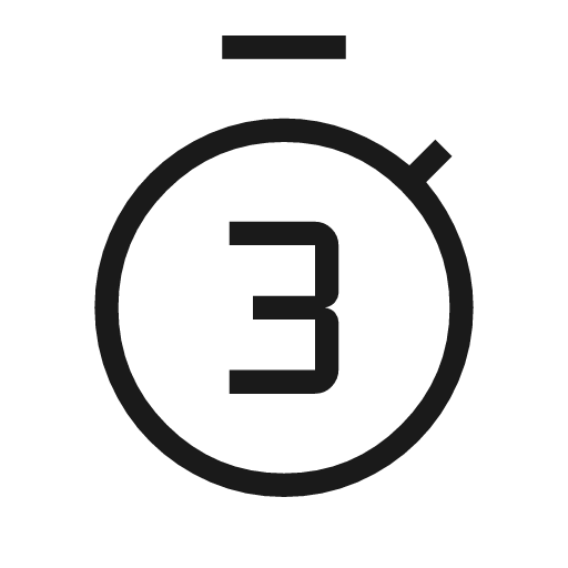 Timer 3 alt 1 outline icon, outline style, from Material Symbols Light