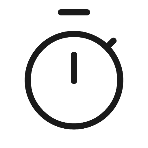 Timer outline rounded icon, rounded style, from Material Symbols Light