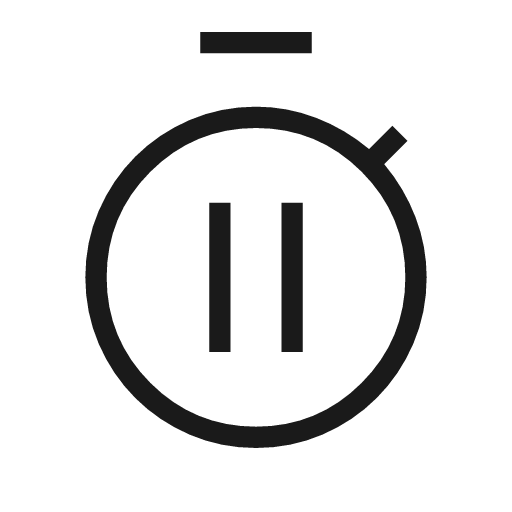 Timer pause outline icon, outline style, from Material Symbols Light
