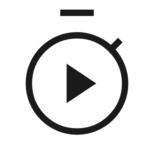 Timer play outline icon, outline style, from Material Symbols Light