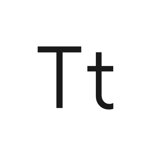 Titlecase icon, solid style, from Material Symbols Light