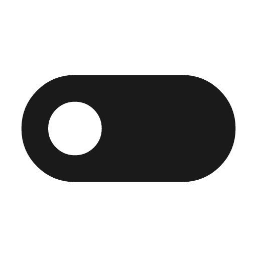Toggle off icon, solid style, from Material Symbols Light