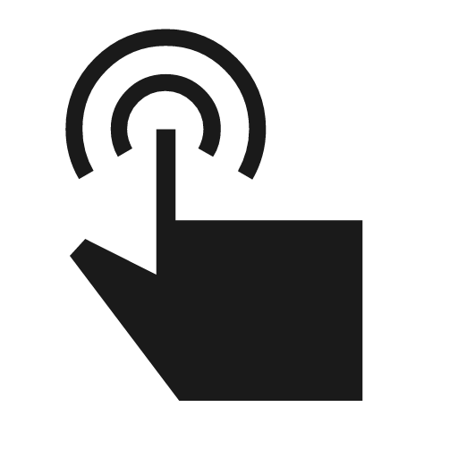 Touch long sharp icon, sharp-cornered style, from Material Symbols Light