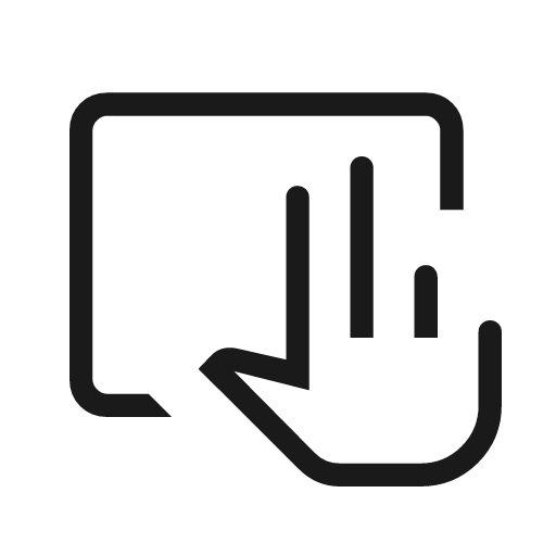 Trackpad input 2 outline icon, outline style, from Material Symbols Light