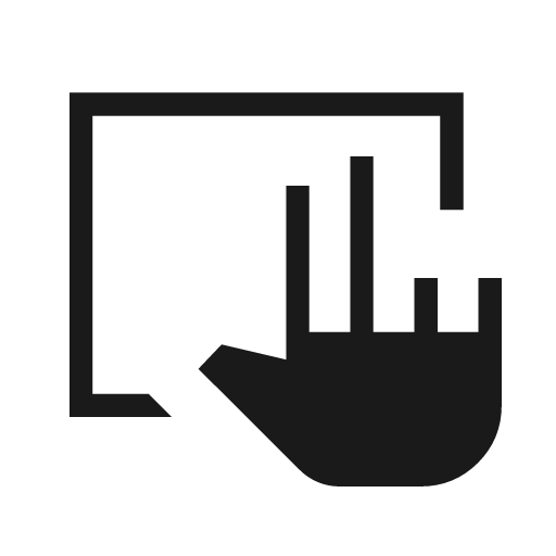 Trackpad input 2 sharp icon, sharp-cornered style, from Material Symbols Light