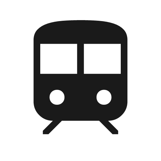 Train icon, solid style, from Material Symbols Light