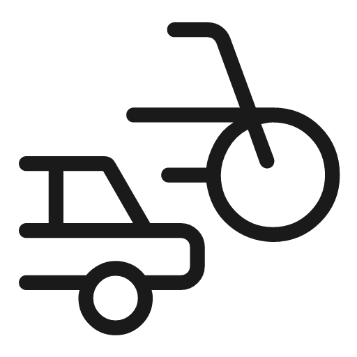 Transportation outline rounded icon, rounded style, from Material Symbols Light