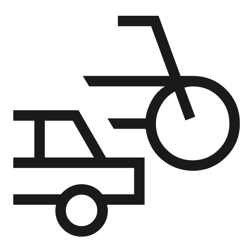 Transportation outline sharp icon, sharp-cornered style, from Material Symbols Light