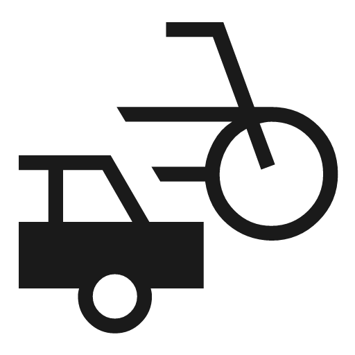 Transportation sharp icon, sharp-cornered style, from Material Symbols Light
