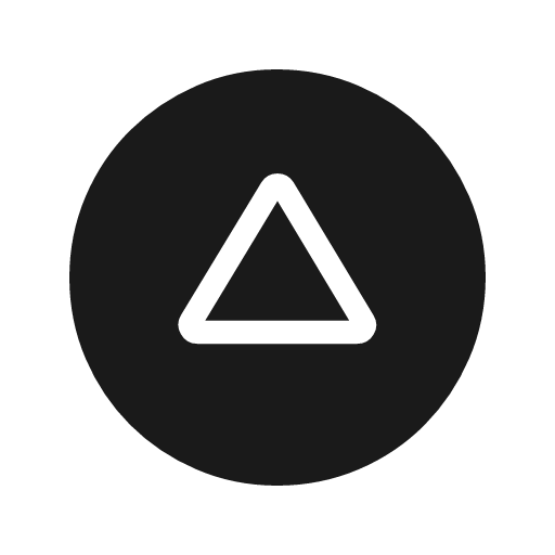 Triangle circle rounded icon, rounded style, from Material Symbols Light