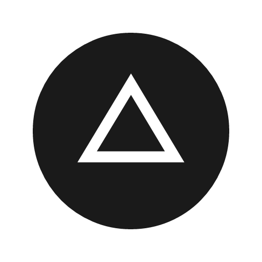 Triangle circle icon, solid style, from Material Symbols Light