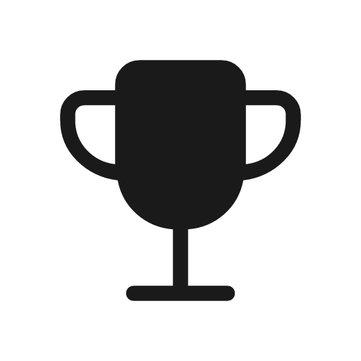 Trophy rounded icon, rounded style, from Material Symbols Light