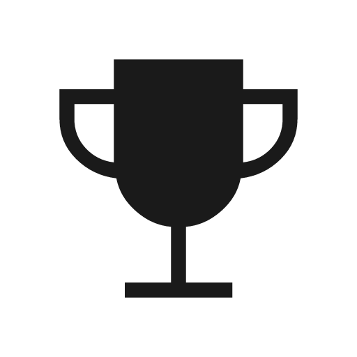 Trophy sharp icon, sharp-cornered style, from Material Symbols Light