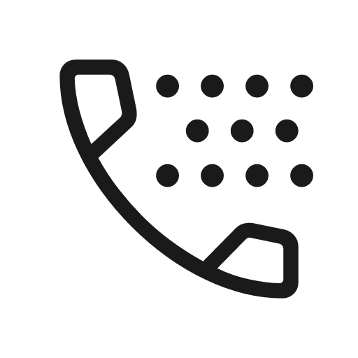 Tty outline icon, outline style, from Material Symbols Light