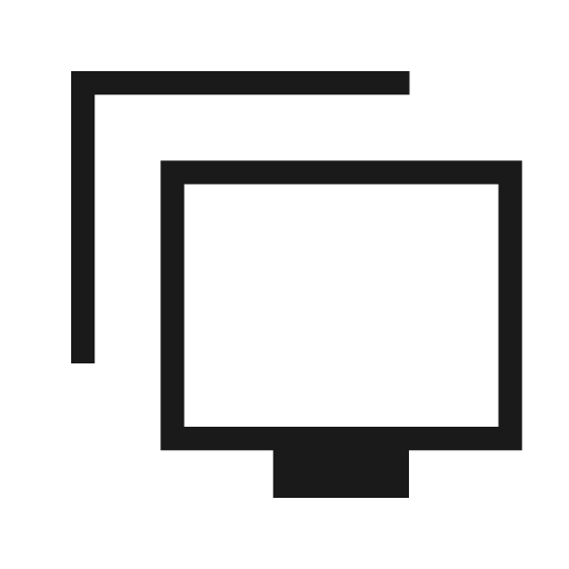 Tv displays outline sharp icon, sharp-cornered style, from Material Symbols Light