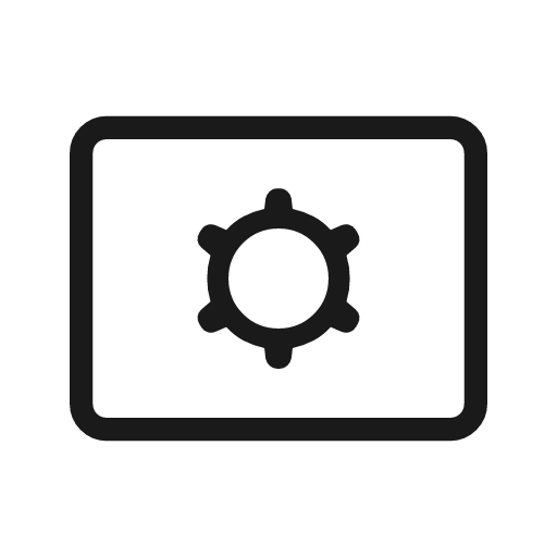 Tv options input settings outline rounded icon, rounded style, from Material Symbols Light