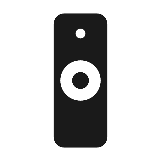 Tv remote icon, solid style, from Material Symbols Light