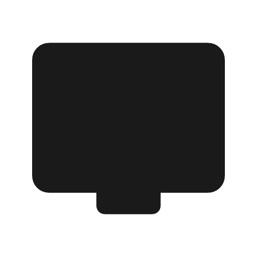 Tv rounded icon, rounded style, from Material Symbols Light