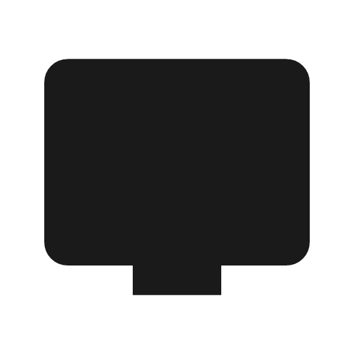 Tv icon, solid style, from Material Symbols Light