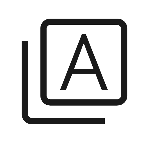 Type specimen outline icon, outline style, from Material Symbols Light