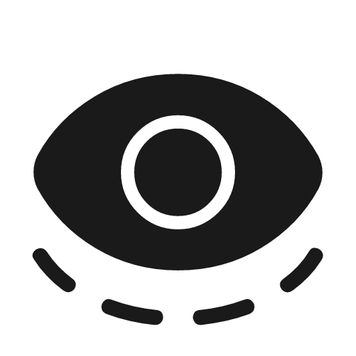 Undereye rounded icon, rounded style, from Material Symbols Light