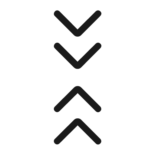 Unfold less double rounded icon, rounded style, from Material Symbols Light