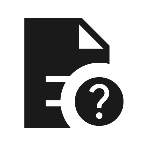 Unknown document sharp icon, sharp-cornered style, from Material Symbols Light