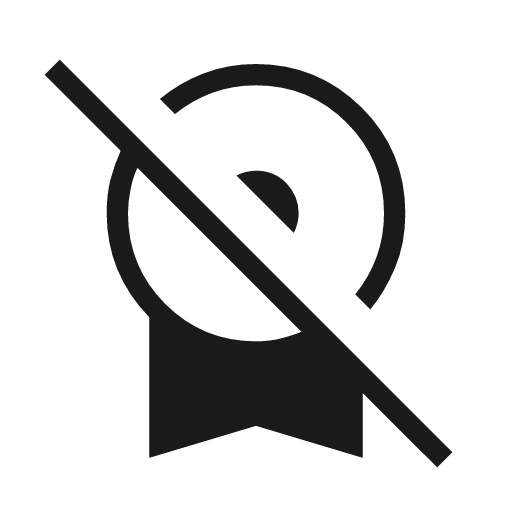 Unlicense icon, solid style, from Material Symbols Light