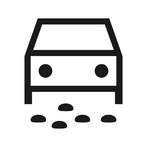 Unpaved road outline sharp icon, sharp-cornered style, from Material Symbols Light