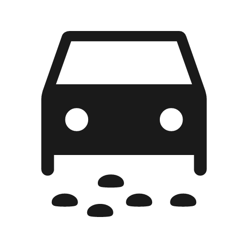 Unpaved road rounded icon, rounded style, from Material Symbols Light